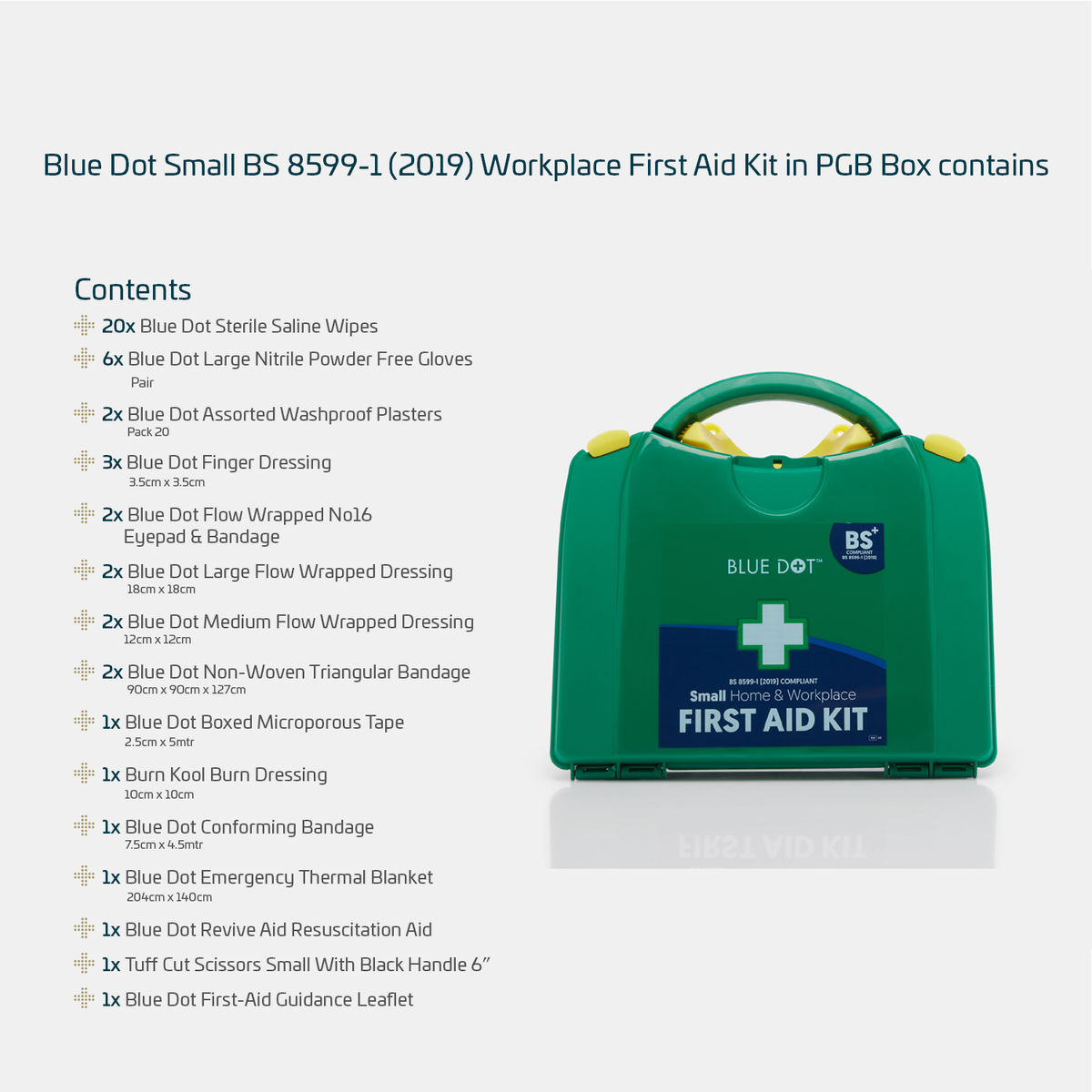 Blue Dot Small Workplace First Aid Kit In PGB Box
