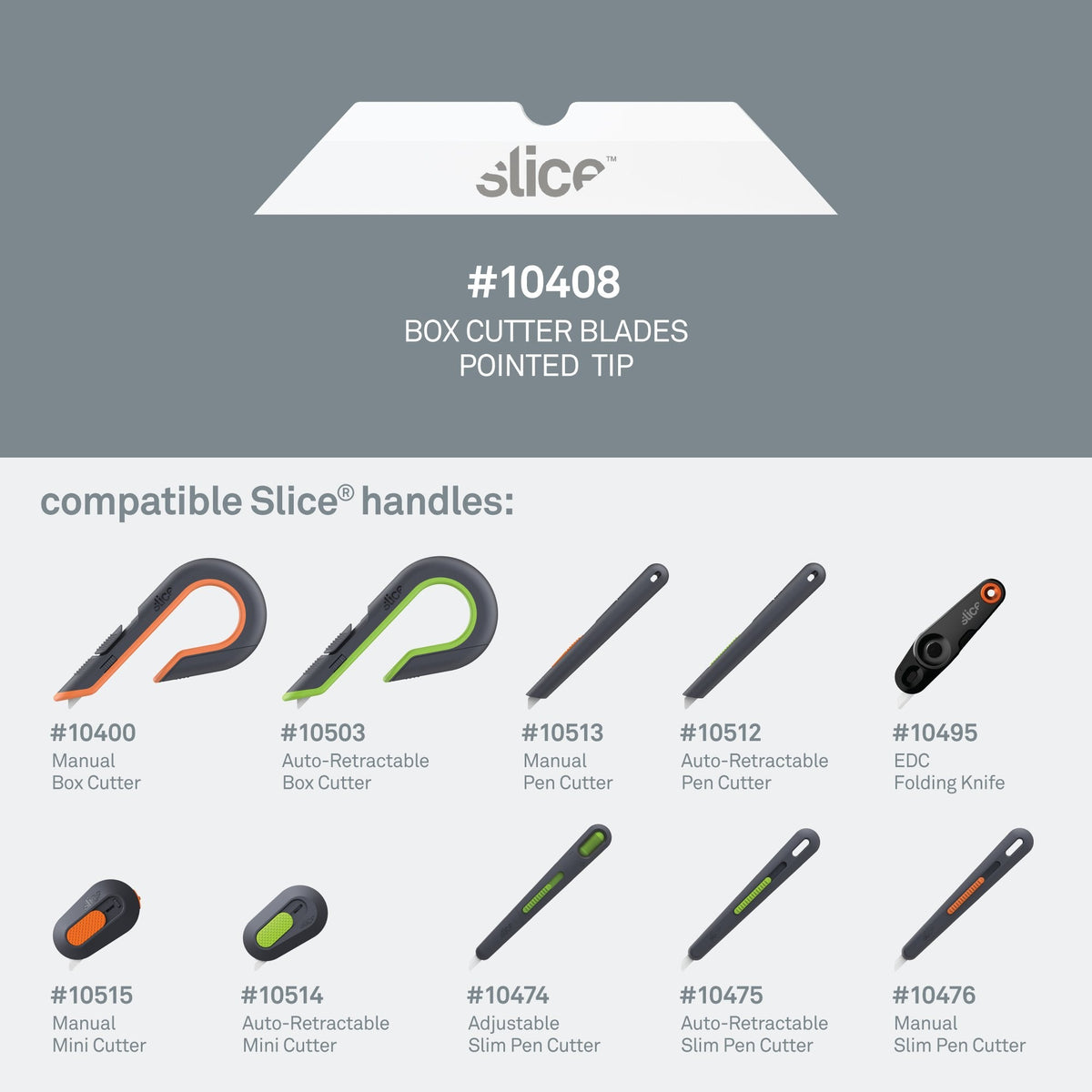 Slice Pointed Tip Box Cutter Blades
