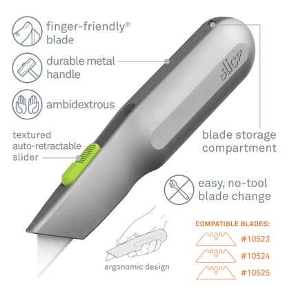Slice Auto-Retractable Metal-Handle Utility Knife