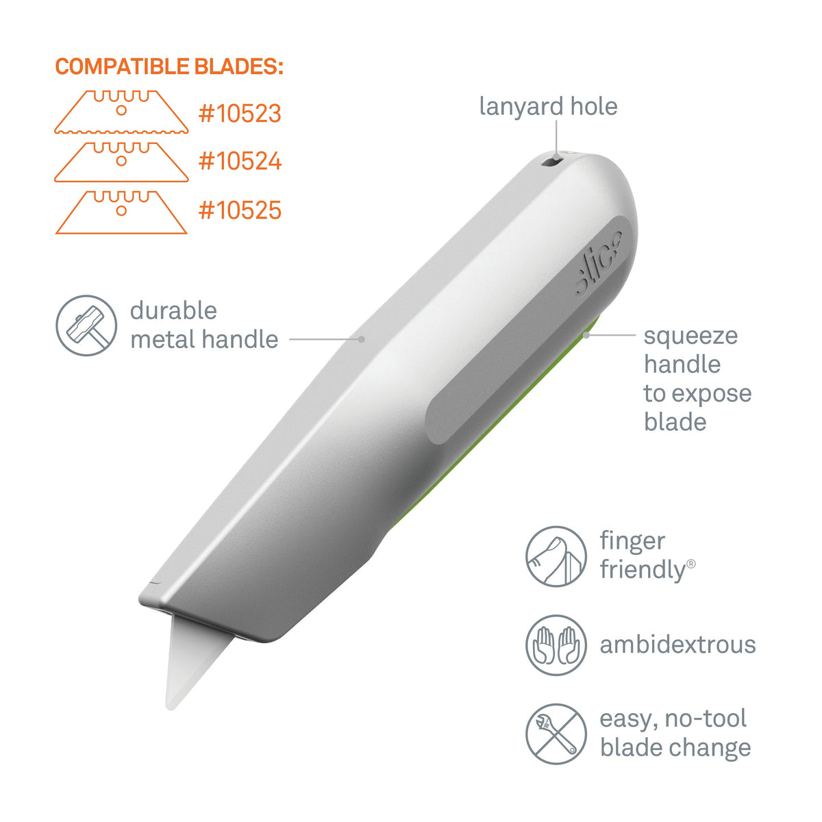 Slice Auto-Retractable Metal Squeeze Knife