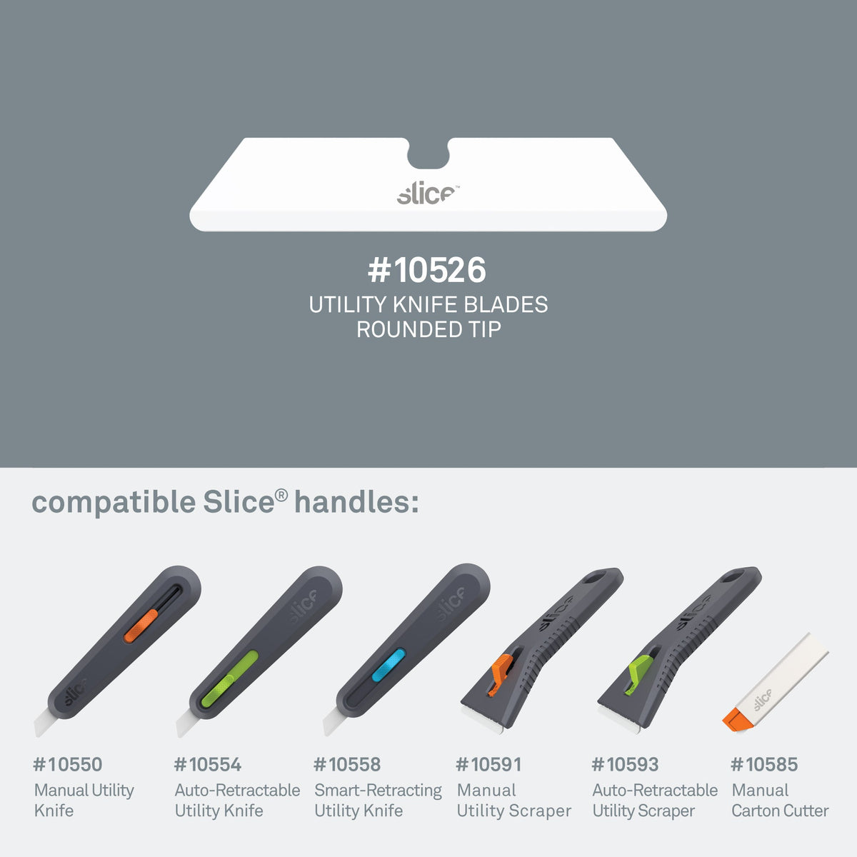 Slice Rounded Tip Ceramic Utility Knife Blades