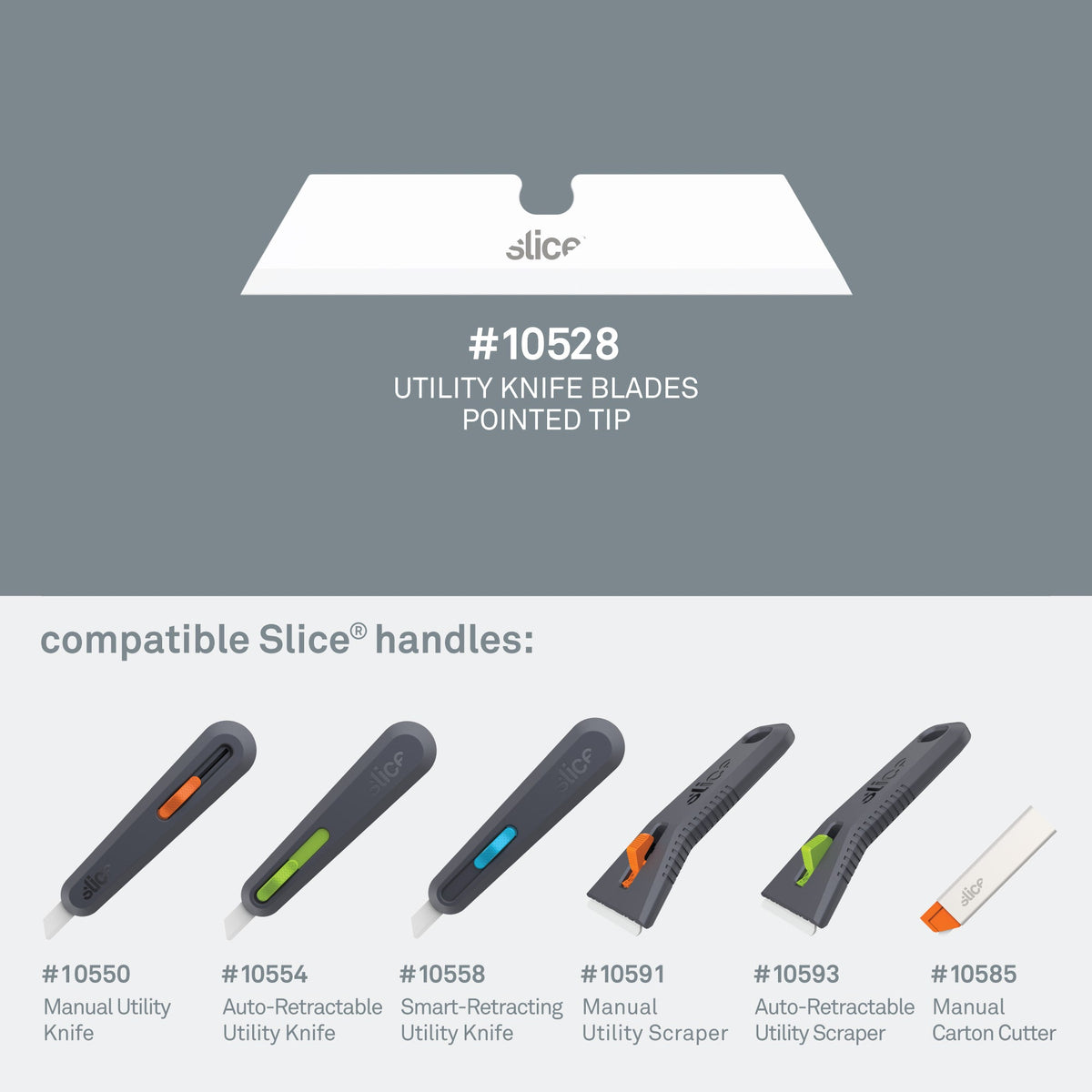 Slice Pointed Tip Ceramic Utility Knife Blades
