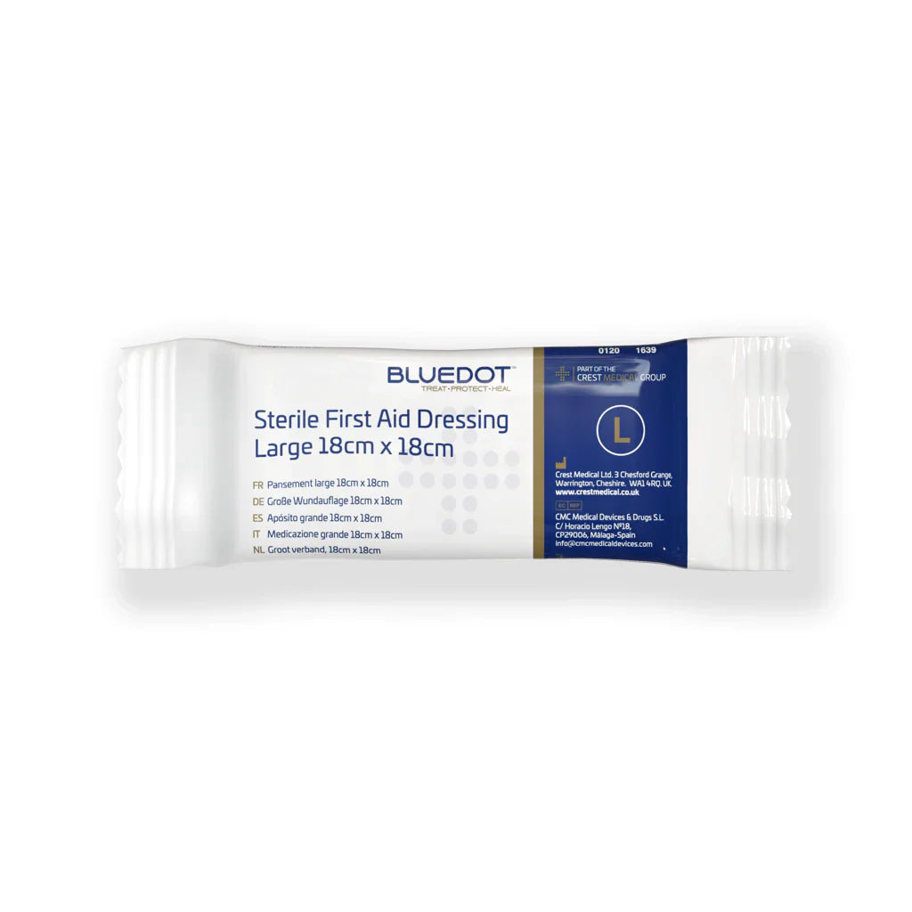 Blue Dot Flow Wrapped Dressing