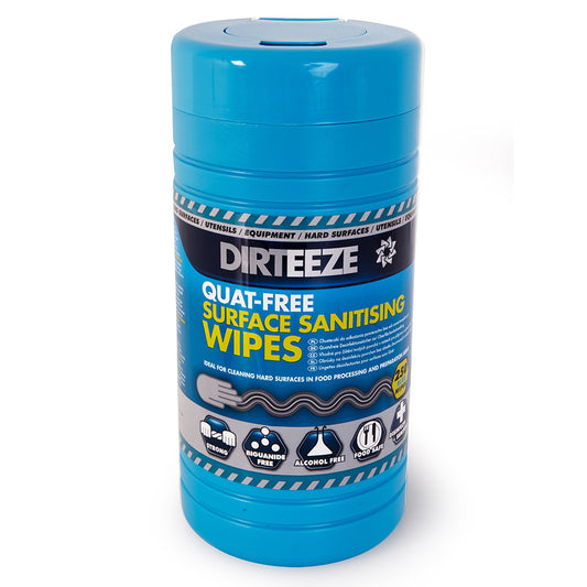 Quat-free Surface Sanitising Wipes - Jumbo Tub of 250