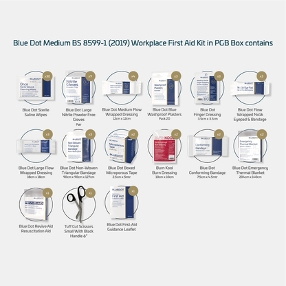 Blue Dot Medium Workplace First Aid Kit In PGB Box