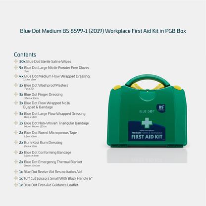 Blue Dot Medium Workplace First Aid Kit In PGB Box