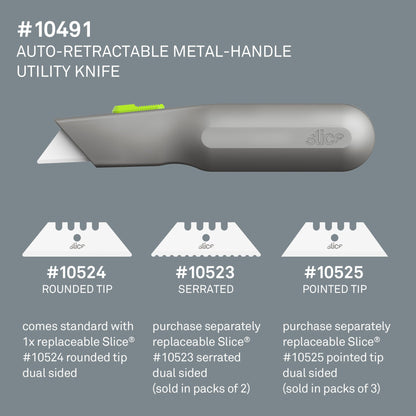 Slice Auto-Retractable Metal-Handle Utility Knife