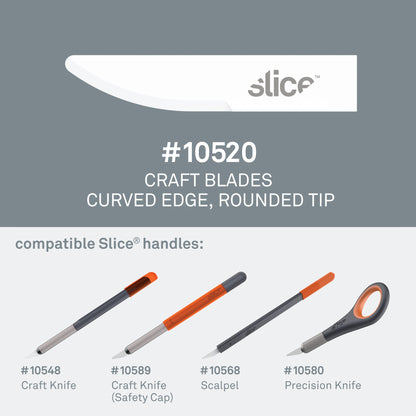 Slice Ceramic Curved Edge, Rounded Tip Knife Blades